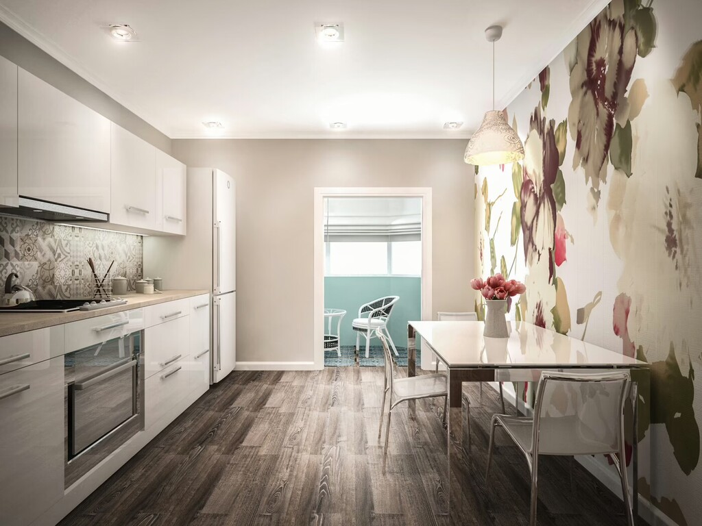 Красивый дизайн-проект двухкомнатной квартиры в Краснодаре в ЖК Адмирал Краснодар, фото 3