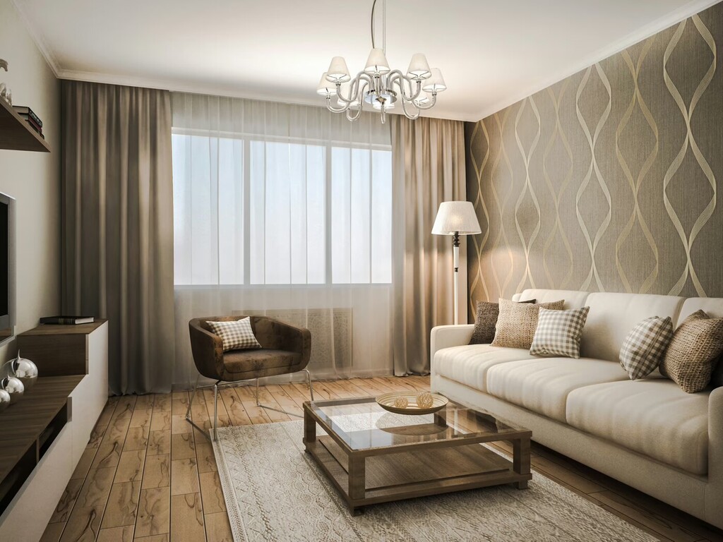 Красивый дизайн-проект двухкомнатной квартиры в Краснодаре в ЖК Адмирал Краснодар, фото 5