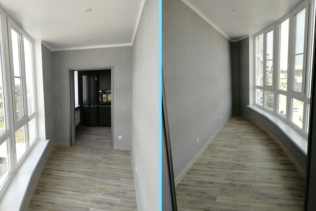 Ремонт двухкомнатной квартиры с лоджиями, фото 11